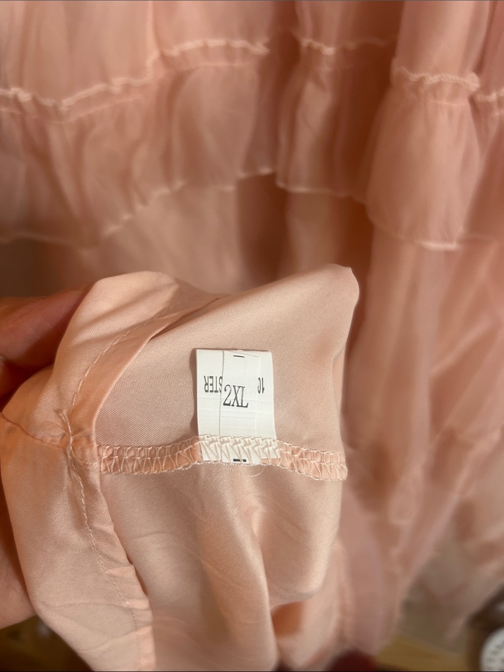 Pink Ruffle Maxi Dress Like New - Picture 9 of 15